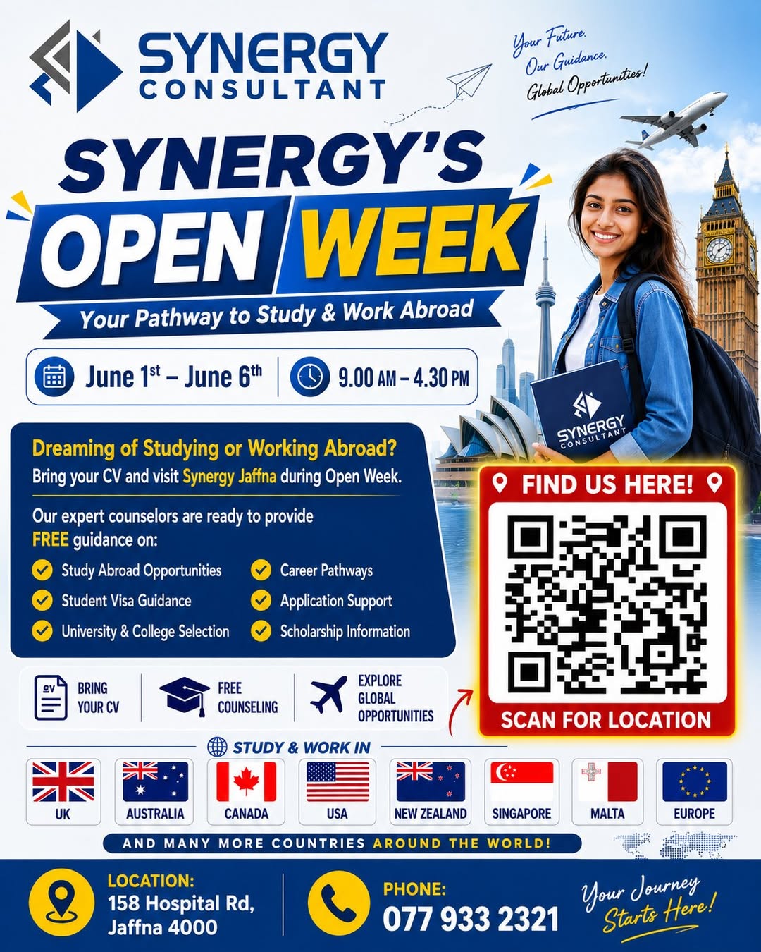 Synergy's Open Week poster design for Synergy Consultant